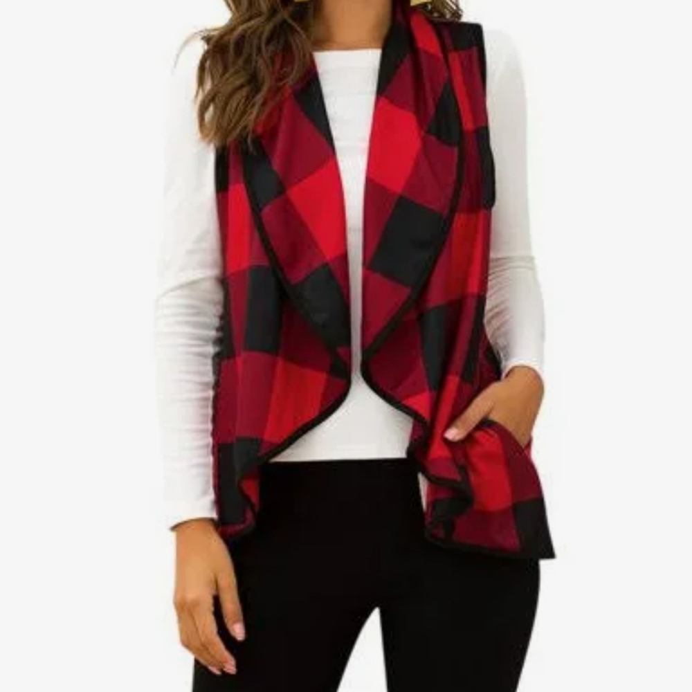 Red & Black Paid Vest